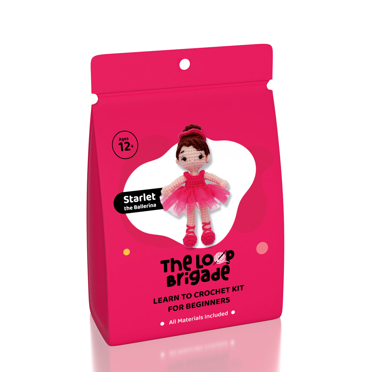 The LOOP Brigade: DIY Crochet Plush Toy Complete Kit For Beginners - Starlet the Ballerina