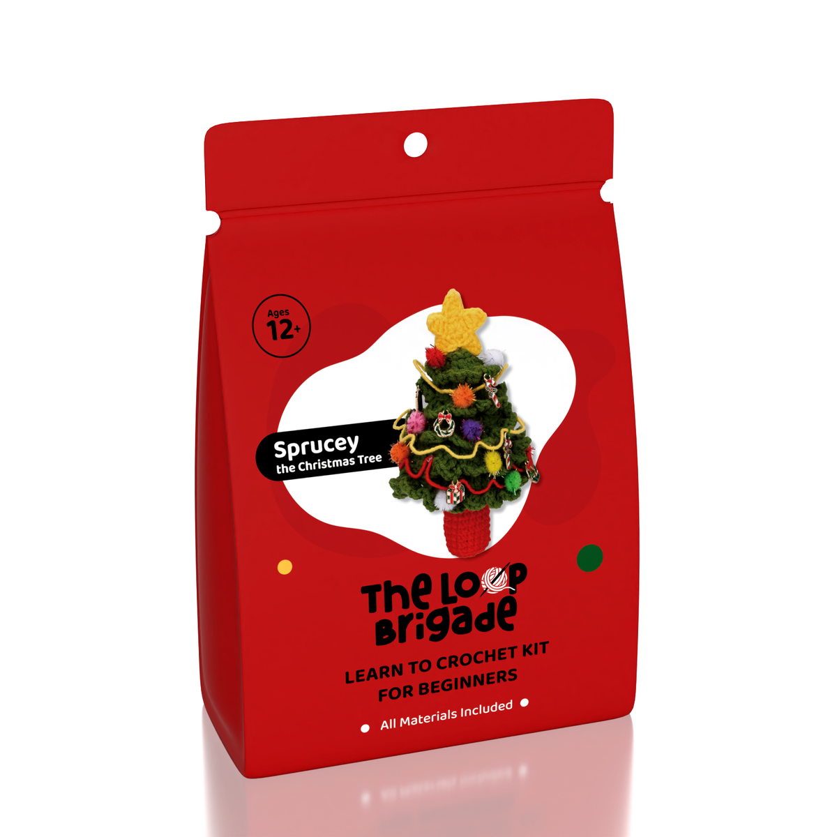 The LOOP Brigade: DIY Crochet Plush Toy Complete Kit For Beginners - Sprucey the Christmas Tree