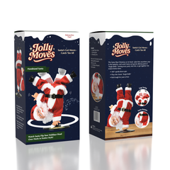 Jolly Moves: Breakdancing Handstand Santa Claus Fun Christmas Decor