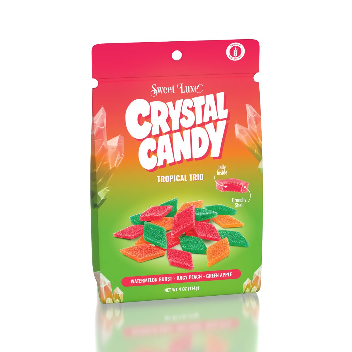 Sweet Luxe™ Extra Crunchy Crystal Candy - Tropical Trio Flavor Mix (WS) 03
