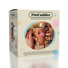 PintCuddler Cartoon Cow Ice Cream Pint Holder Kit (Includes 2 Spoons & Cookie Tray)
