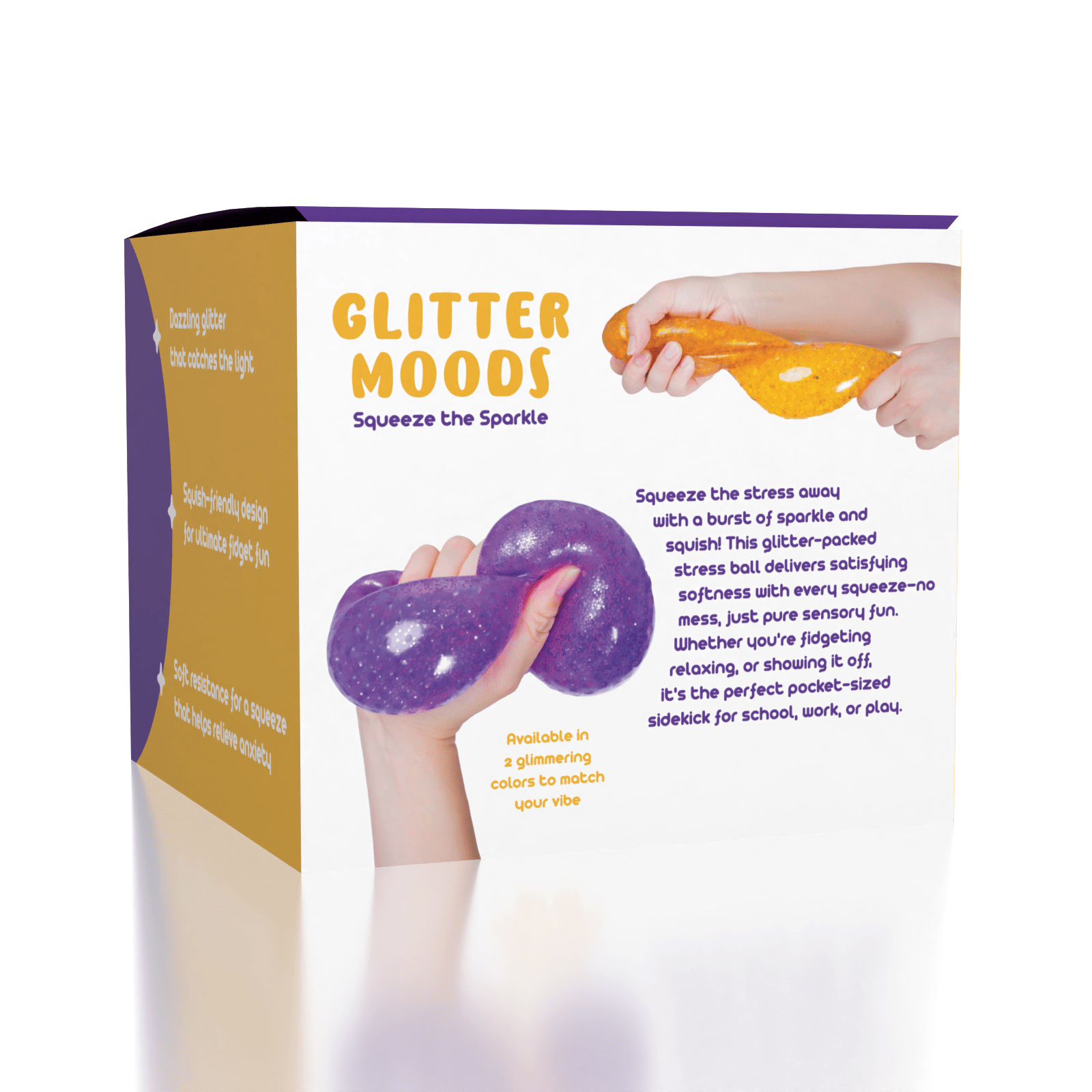 GlitterMoods - Metallic Stress Ball Fidget Toy Simple Glitter Moods 