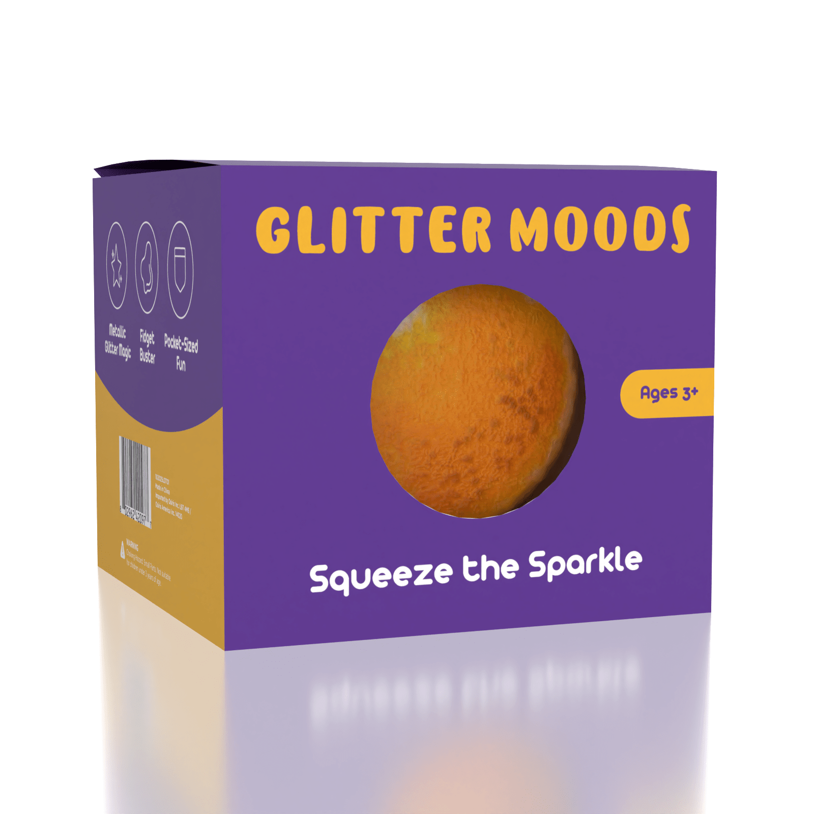 GlitterMoods - Metallic Stress Ball Fidget Toy Simple Glitter Moods 