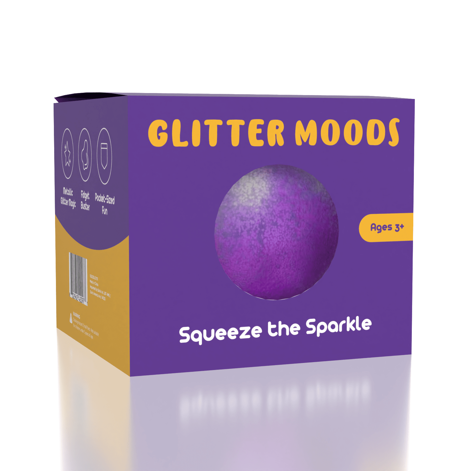 GlitterMoods - Metallic Stress Ball Fidget Toy Simple Glitter Moods 