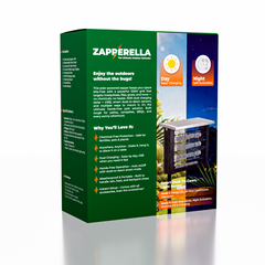Zapperella 3-in-1 LED Solar Powered Bug Zapper