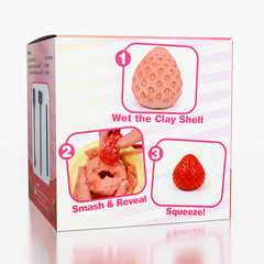 SqueezeSquad Taba Deluxe Smash and Squeeze Squishy® Fidget Toy - Strawberry