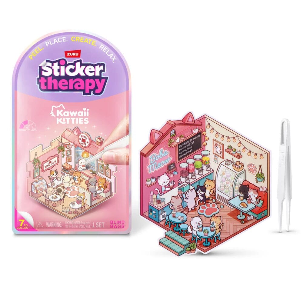 Sticker Therapy: Kawaii Kitties Set Series 1 (1pc) Ships Assorted Simple ZURU 
