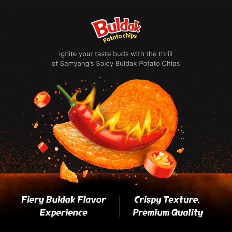 Samyang Buldak Original Spicy Chicken Potato Chips (55g) Simple Lay's 