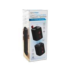 SonicVibes 2-in-1 Detachable Magnetic Bluetooth Speaker–TWS 3D Stereo w/ RGB Lights Simple SonicVibes 