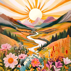 Studio Art Diamond Painting Full Coverage "Golden Meadow" (40cm x 40cm) Simple Studio Art 