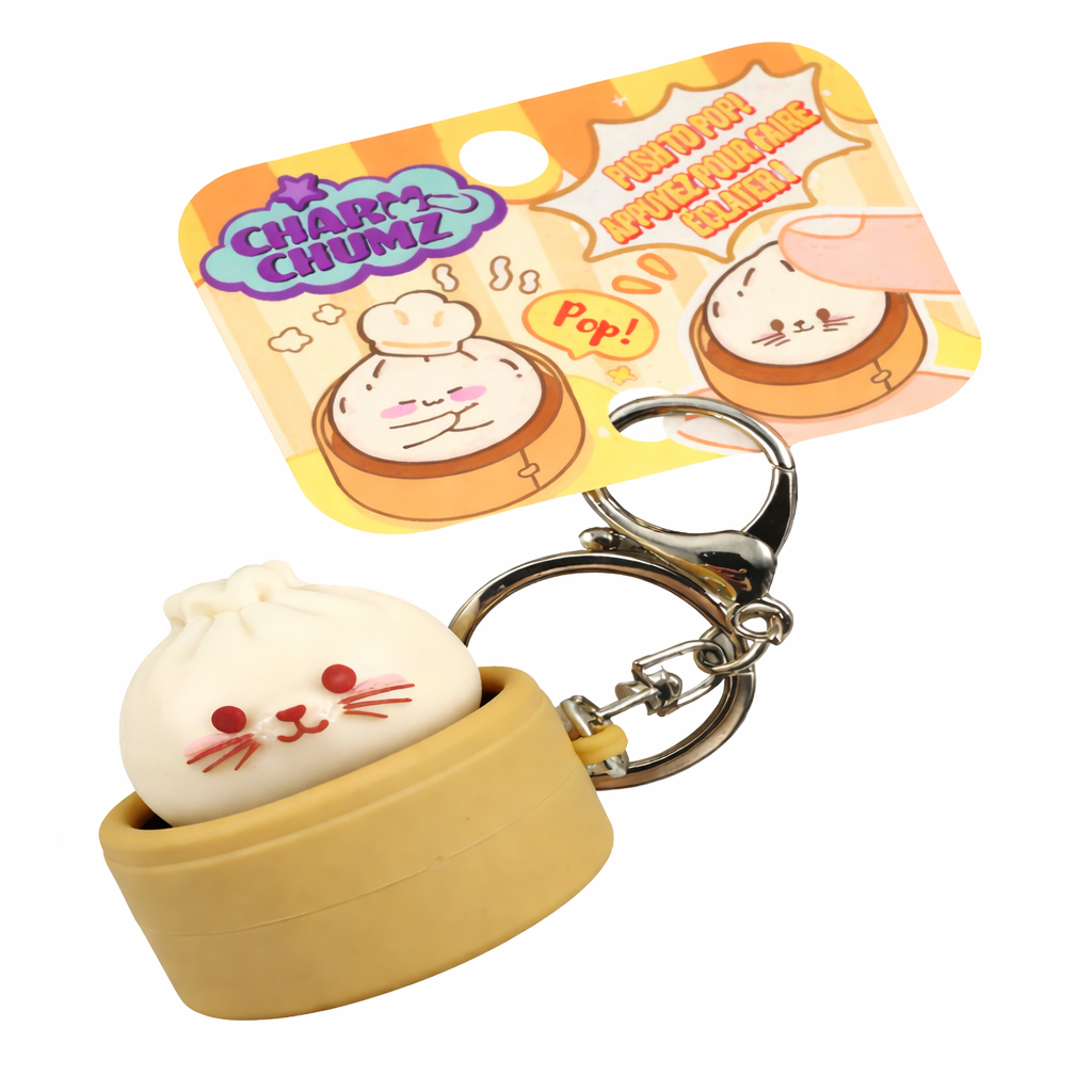Charm Chumz Clicker Buns Keychain – 1 Random Surprise Bun Charm