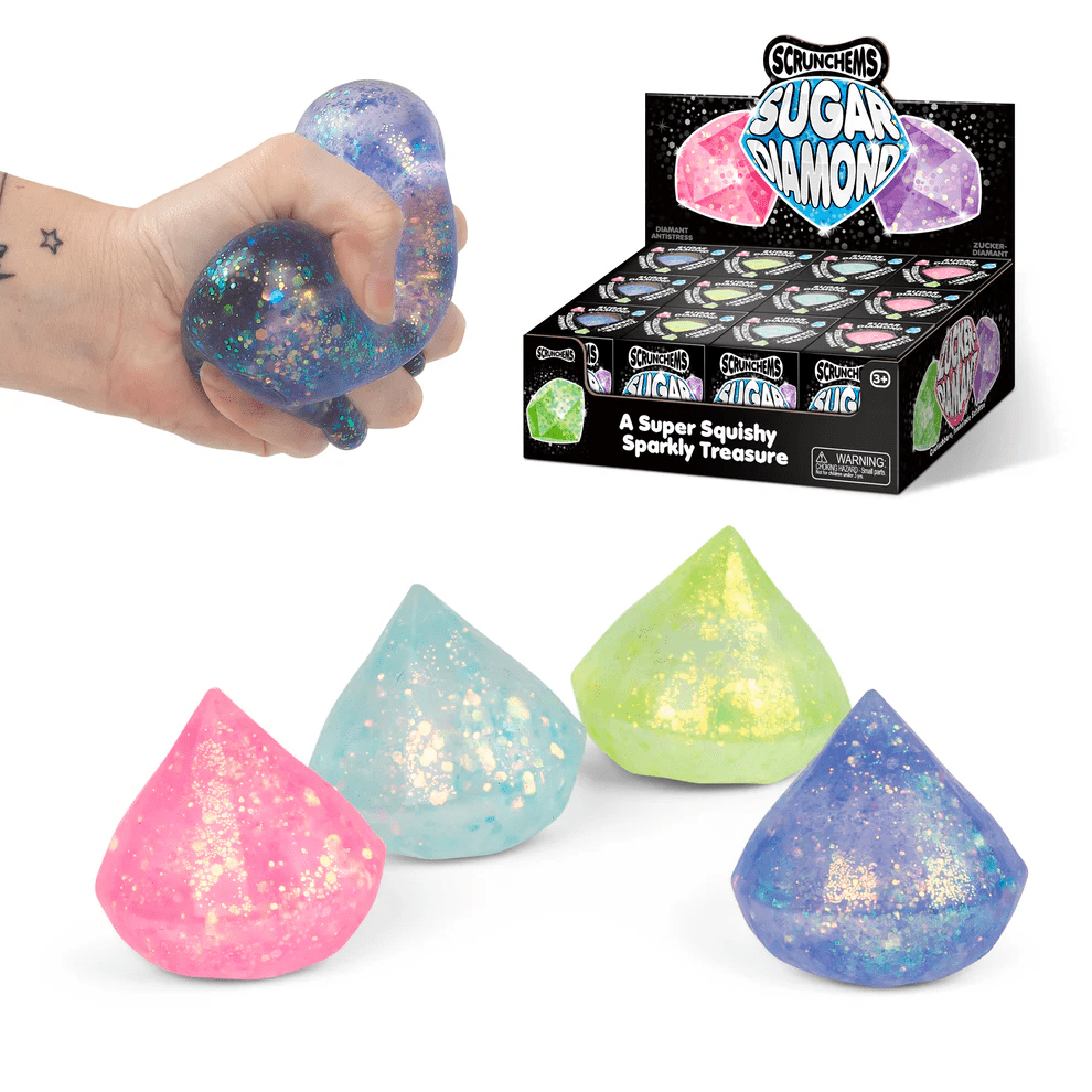 Scrunchems Sugar Diamonds Squishy Fidget Toy (1pc) Color Ships Assorte ...