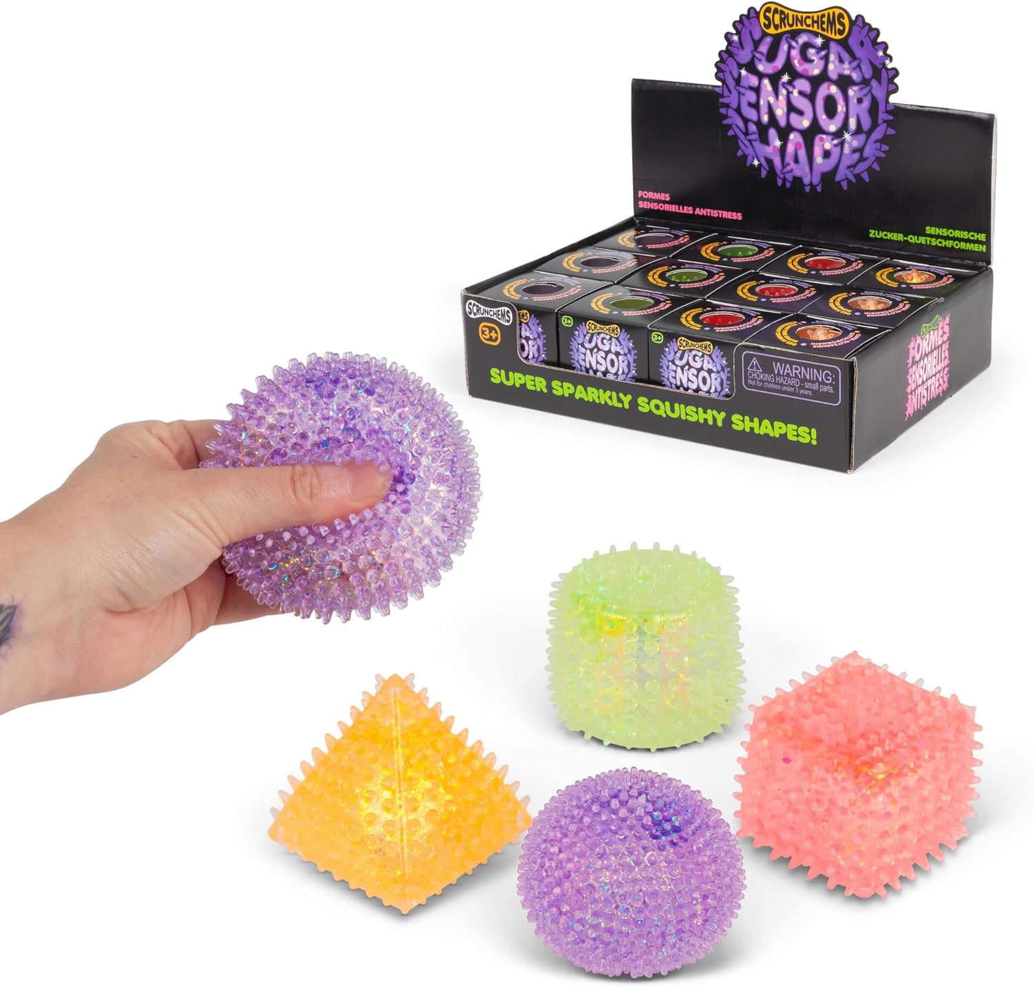 Scrunchems Sensory Sugar Shapes Squishy Fidget Toy (1pc) Color Ships Assorted Simple Scrunchems 