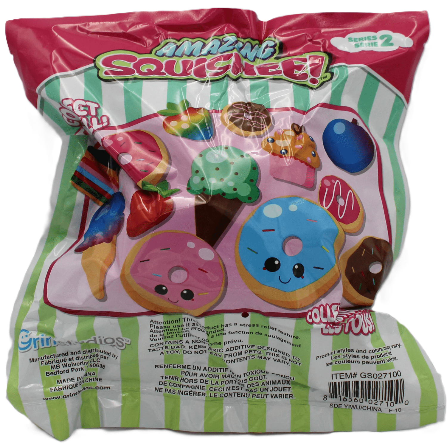 Amazing Squishee Food Series 2 Strawberry - Collectible Squishy Stress Toy (1pc) Simple Exclusive