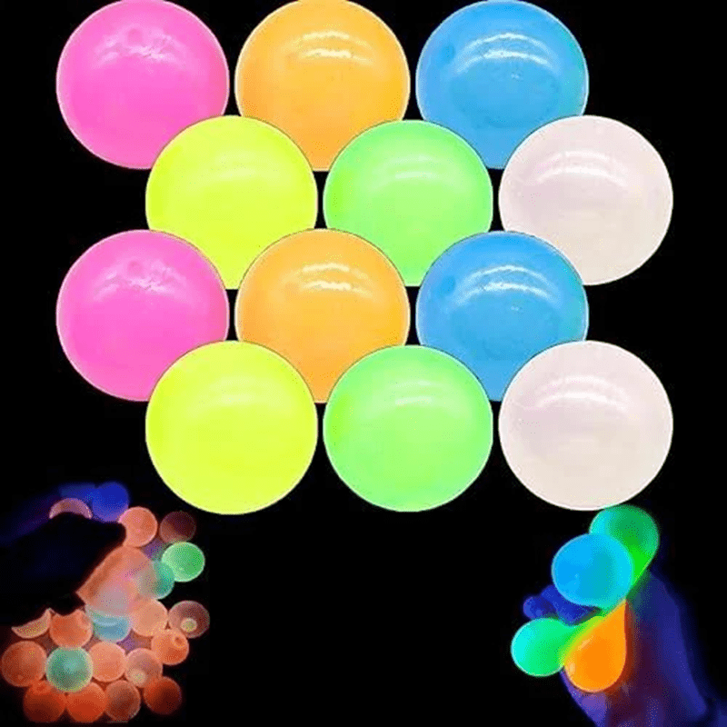 Expressions Glow In The Dark Squeeze Ball Fidget Toys (12-Pack) – Stress Relief Sensory Toy Simple Expressions 