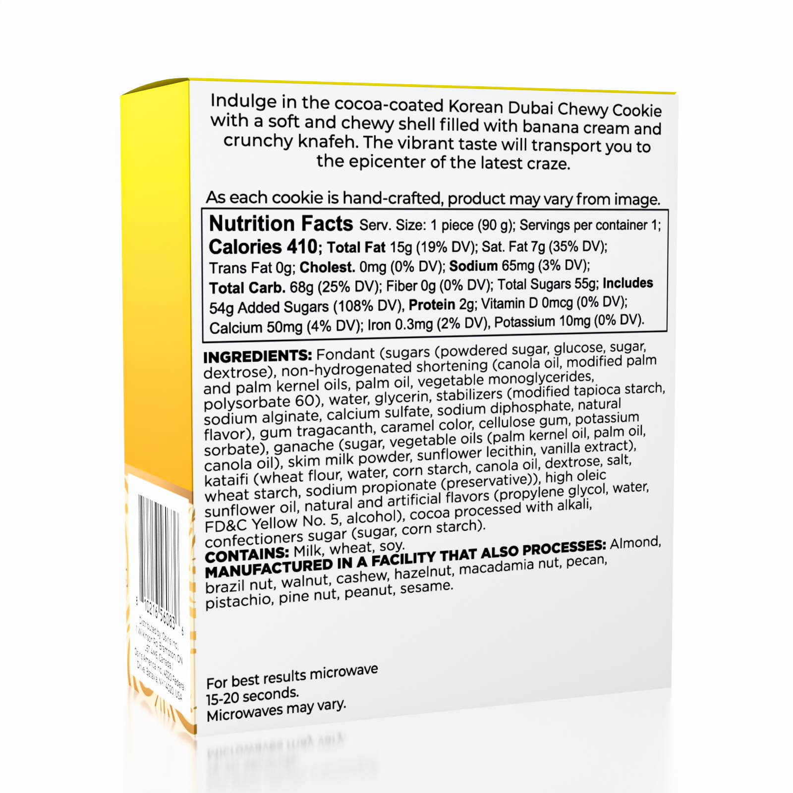 Dubai Banana Flavor Korean Chewy Chocolate Cookie by Oasis Treasures (90g) Simple Oasis Treasures 