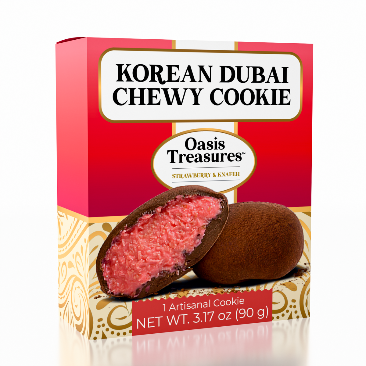 Dubai Strawberry Flavor Korean Chewy Chocolate Cookie by Oasis Treasures (90g) Simple Oasis Treasures 