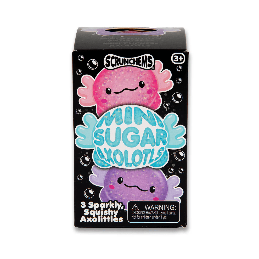 Scrunchems Mini Sugar Axolotls Squishy Fidget Toy (3pc) Simple Scrunchems