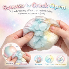 Cotton Candy Wax Cracking Squishy® 2.76" Fidget Toy (1pc)