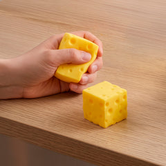 Cheese Cube Slow-Rise Squishy 2.36" Fidget Toy (1pc)