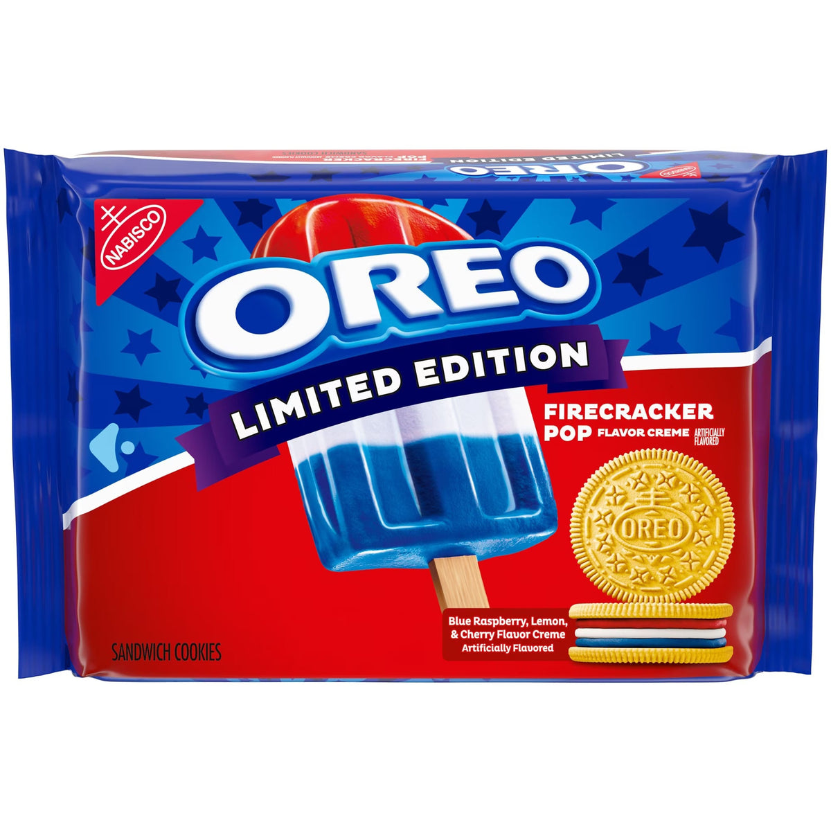 Oreo Firecracker Pop Sandwich Cookies (11.46 oz) Limited Edition
