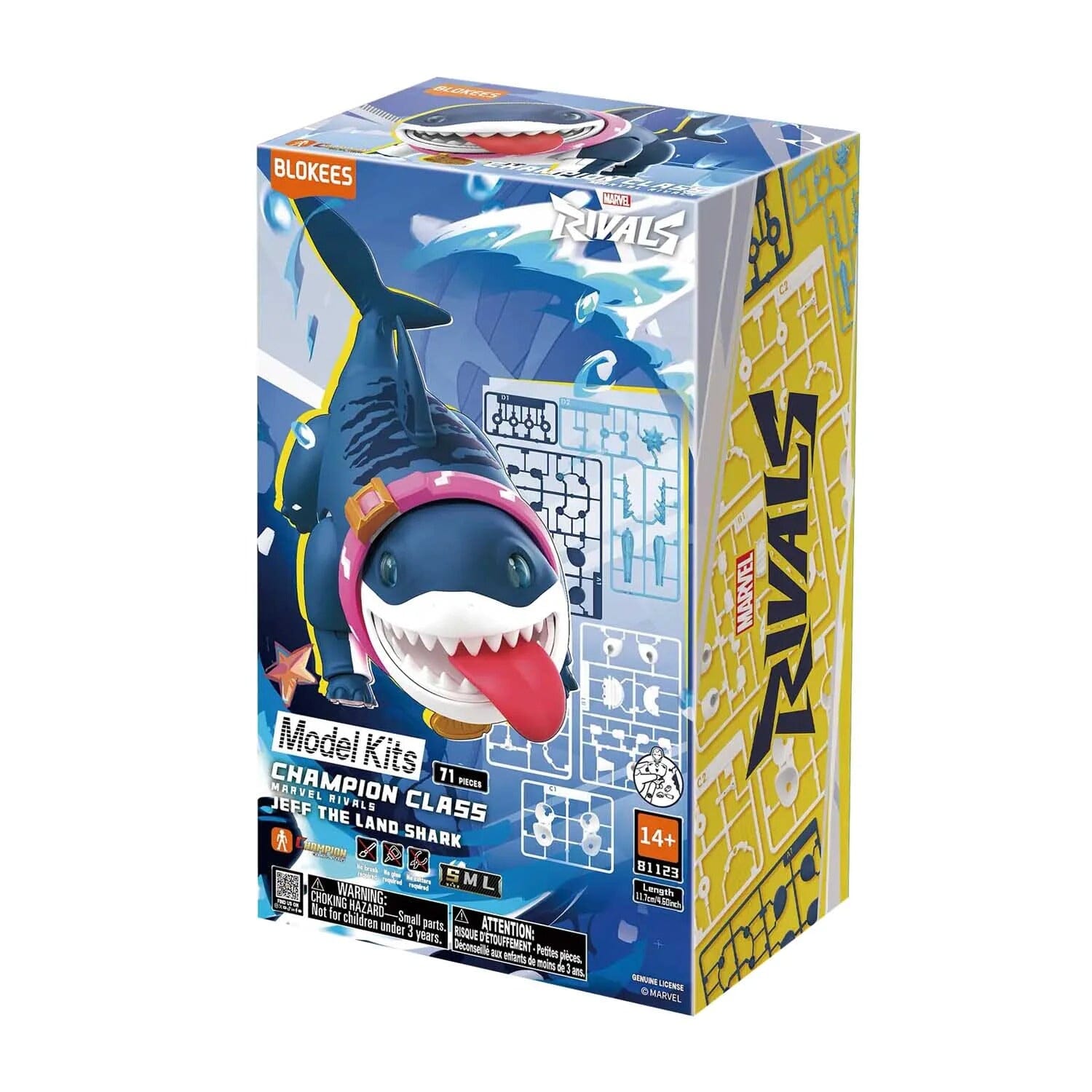 Blokees Marvel Rivals Champion Class 12 Jeff The Land Shark Model Kits Simple Blokees 