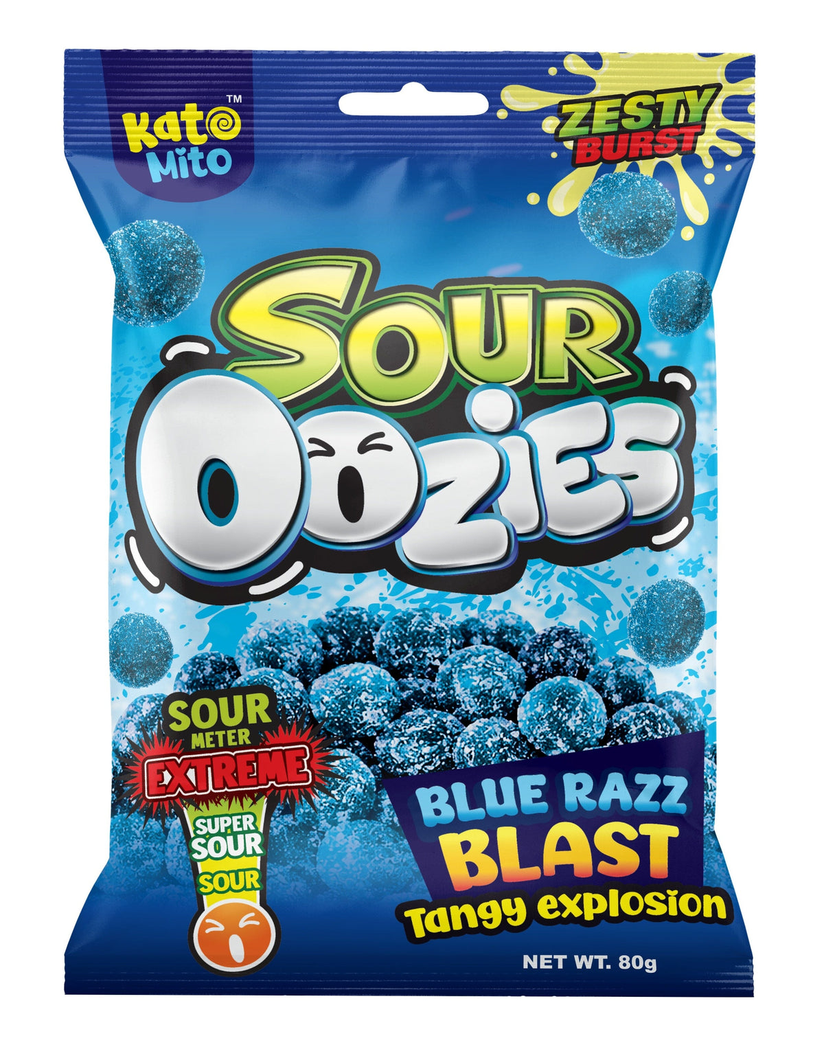 Kato Mito Sour Oozies Blue Razz Blast - 80g Simple Kato Mito 