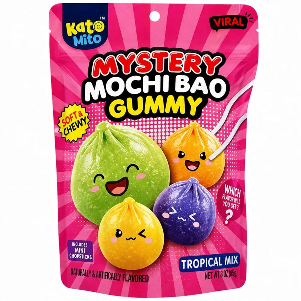 Kato Mito Mochi Mystery Bao Gummy Tropical Mix (3oz) Simple Kato Mito 