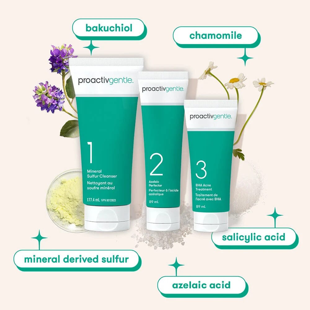 Proactive Gentle 3 step Acne Routine Kit Simple KojicLux 