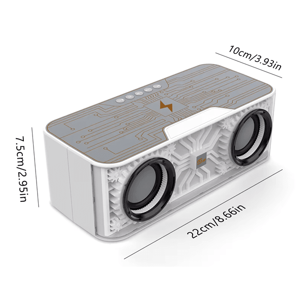 SoundLogic XT: Bluetooth Speaker with LED Lights and Wireless Charger Simple Showcase 