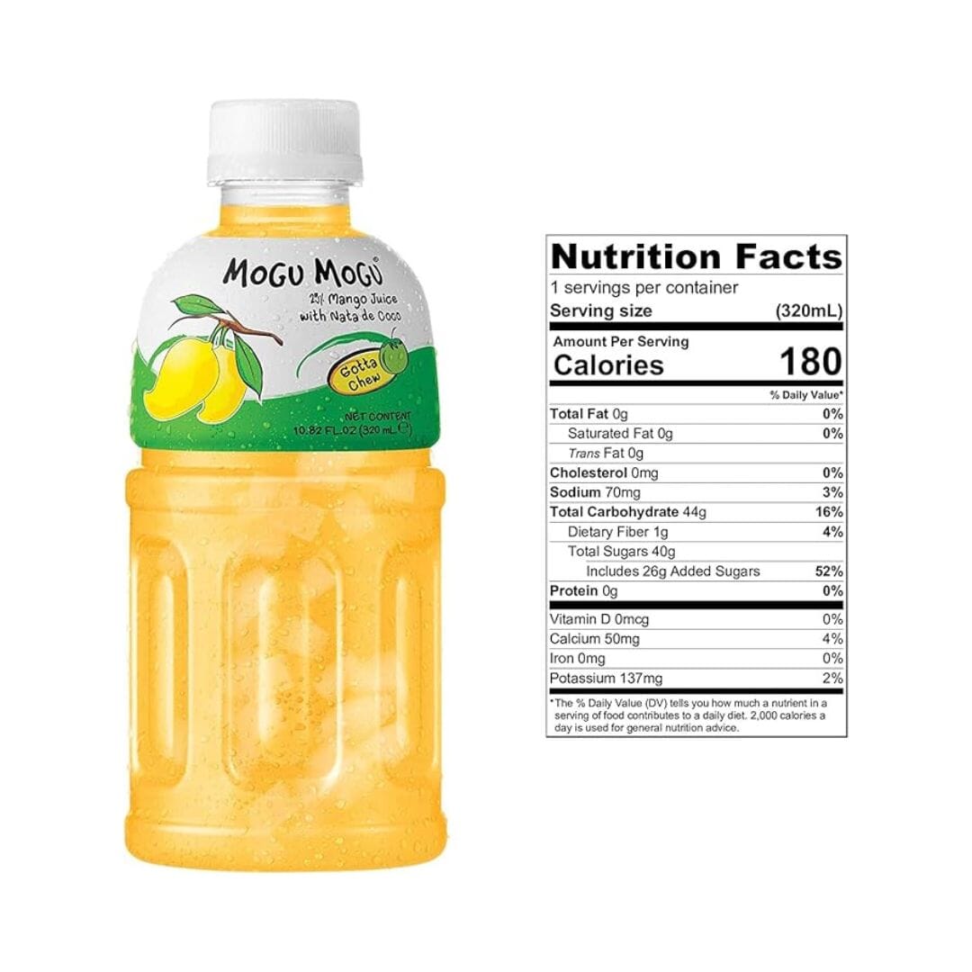 Mogu Mogu Mango Juice Drink, 320 ml Simple Mogu Mogu 