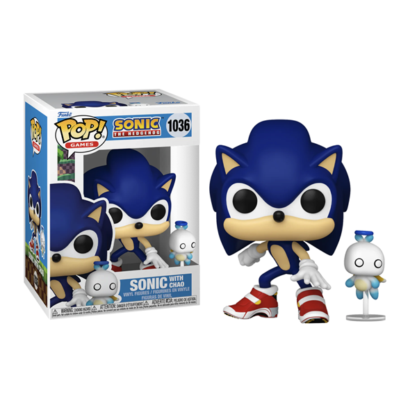 Funko Pop! Games: Sonic - Sonic with Hero Chao Flocked Figure