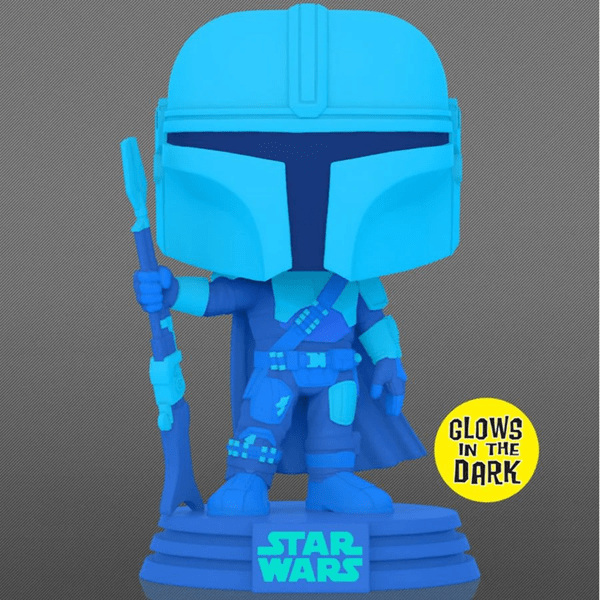 Funko Pop! Star Wars: The Mandalorian Hologram Glow Figure Simple Funko 