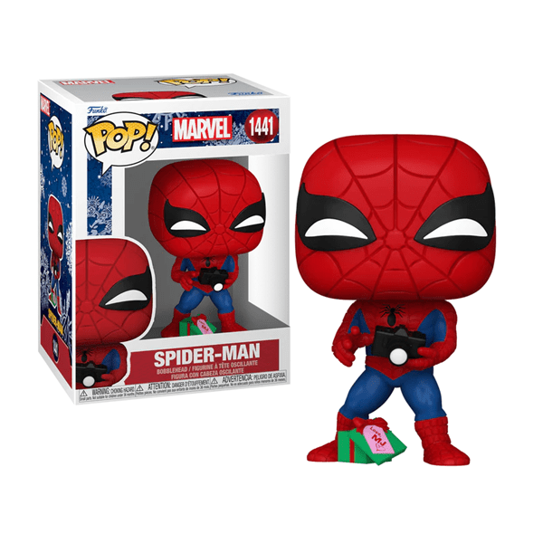 Funko Pop! Marvel: Holiday - Spider-Man with Open Gift Figure Simple Funko 