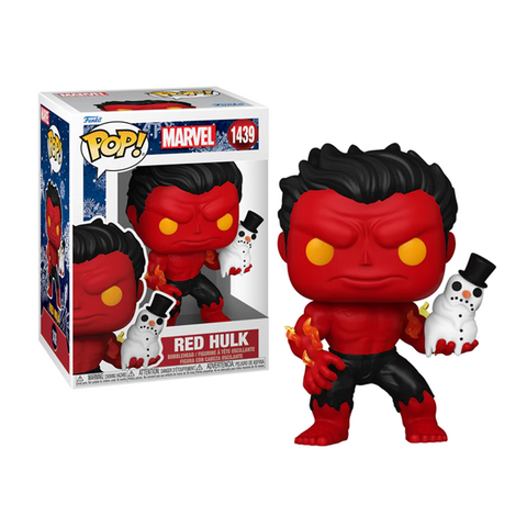 Funko Pop! Marvel: Holiday - Red Hulk with Snowman Figure