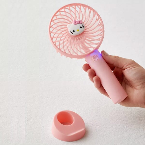 Hello Kitty Sanrio 50th Anniversary Special Edition Mini Personal Portable Fan w/ Power Bank Simple Showcase 