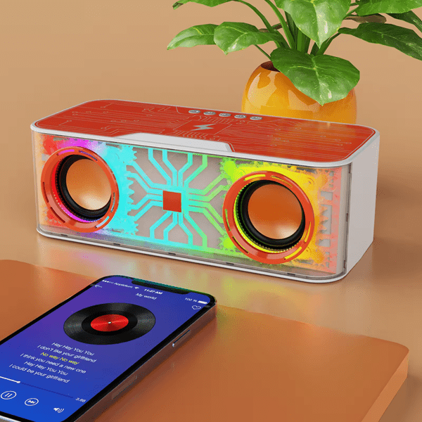 SoundLogic XT: Bluetooth Speaker with LED Lights and Wireless Charger Simple Showcase 