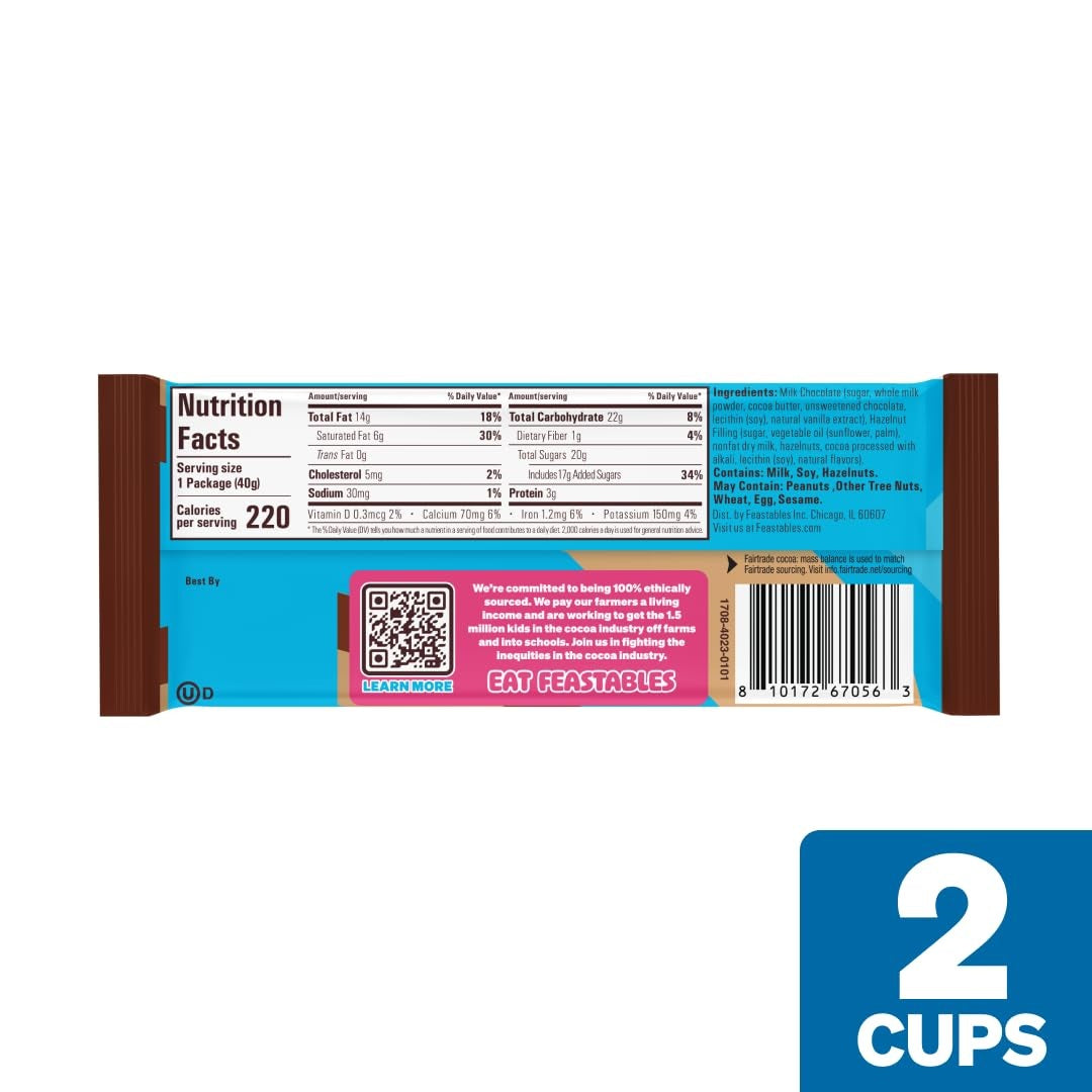 Mr Beast: Feastables Creamy Hazelnut Chocolate Cups - 1.41oz