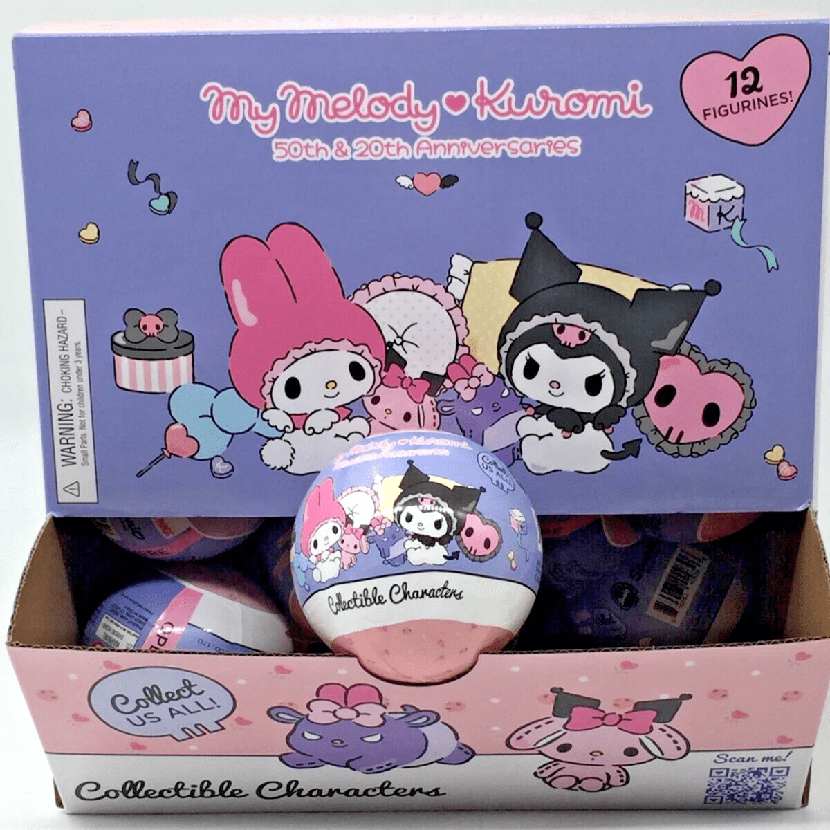 My Melody Kuromi 50th & 20th Anniversaries 3" Capsule – 1x Mystery Figure Simple Hello Kitty 