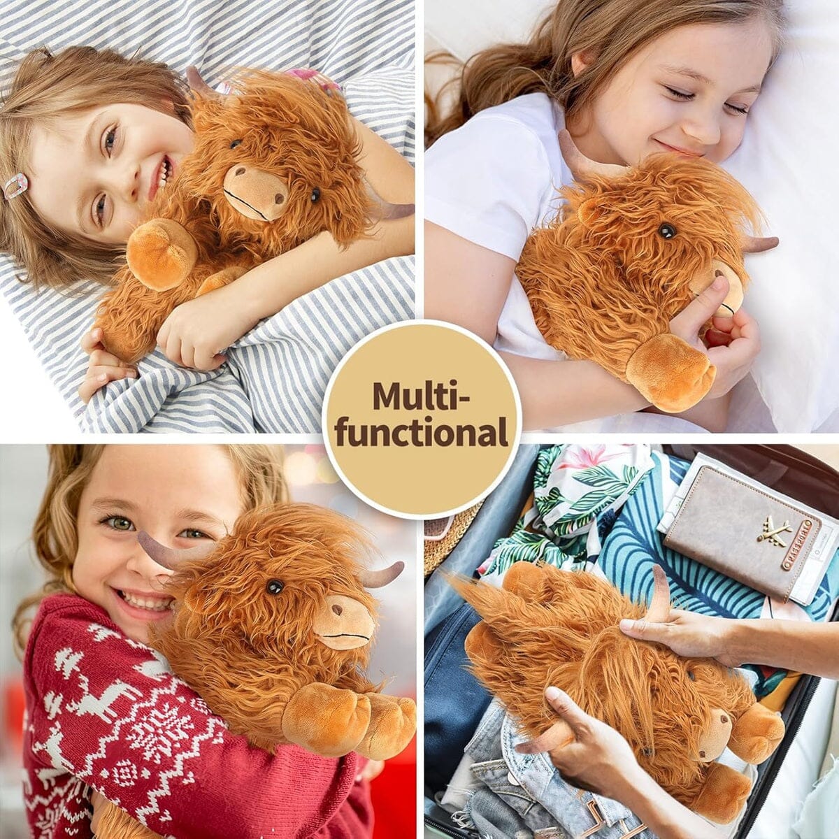Novelty Plush – Highland Cow Weighted Plush - 11" Simple Exclusive 