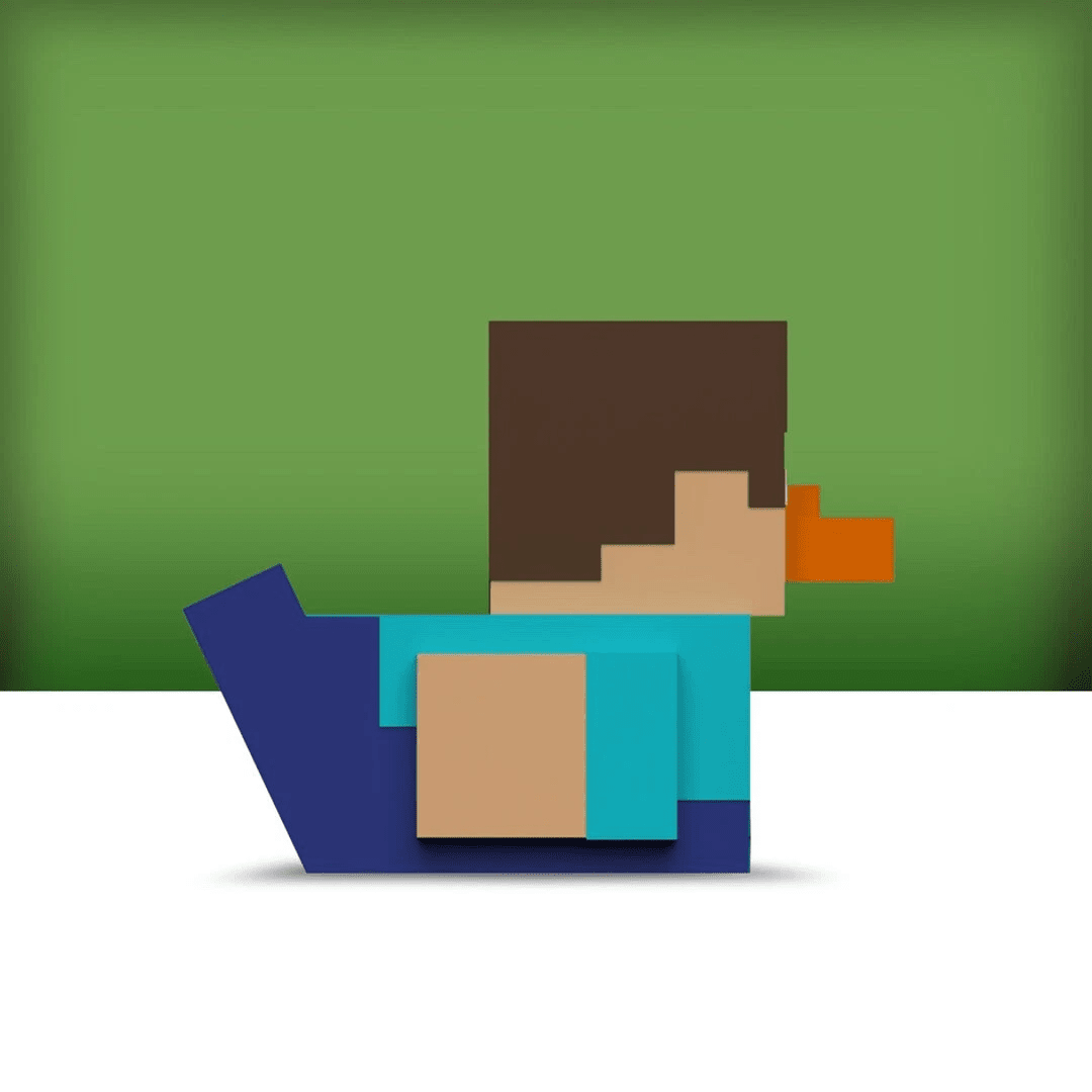 TUBBZ: Minecraft - Steve Rubber Duck Figure (Mini Edition) Simple TUBBZ 