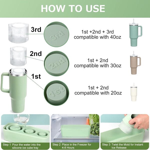 HydriEase Cup Ice Mold: Sip Effortlessly with Perfect Center Hole Simple Showcase 