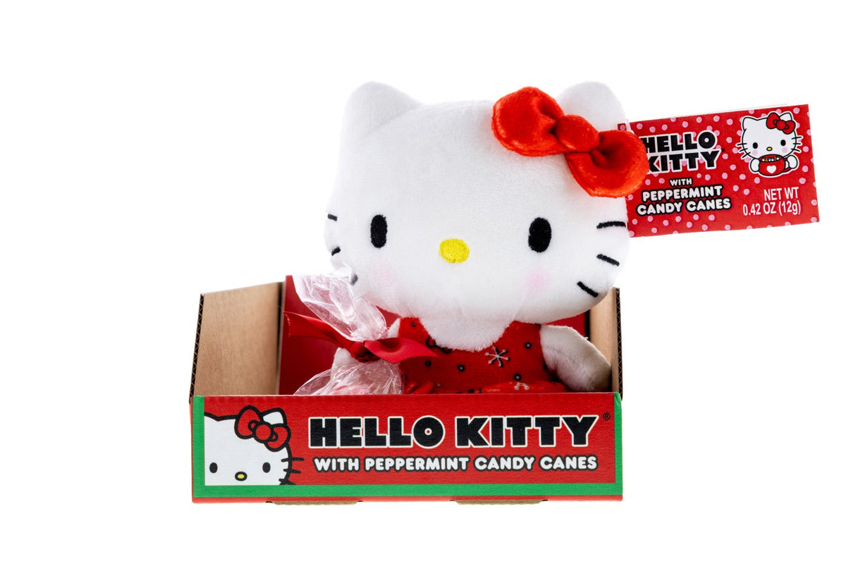 Galerie x Sanrio Hello Kitty 5.5" Holiday Plush Toy with Peppermint Mini Candy Canes
