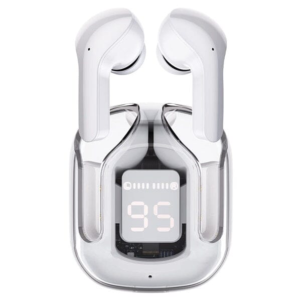 TWS - Wireless Earbuds With Digital Display and Transparent Case Simple Showcase 
