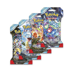 Pokémon TCG: Scarlet & Violet Stellar Crown | Assorted Sleeved Booster Pack Simple Showcase 