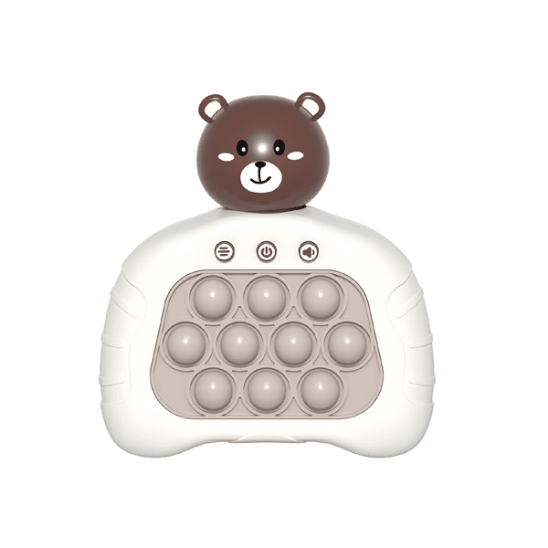 Bublorama! Electronic Bubble Popping Fidget Game - New Characters Simple Showcase Bear Brown 