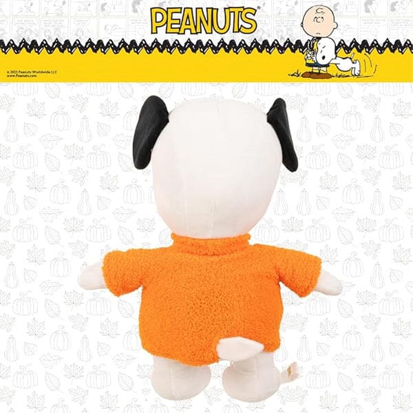 Snoopy Cuddle Pillow w/ Cozy Orange Sweater Simple Exclusive 