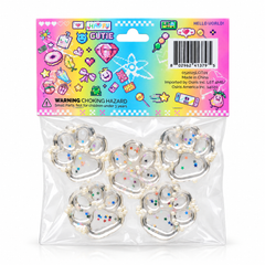 Pinch Family: Taba Squishies® Transparent Mini Cat Paw Fidget (5pc)