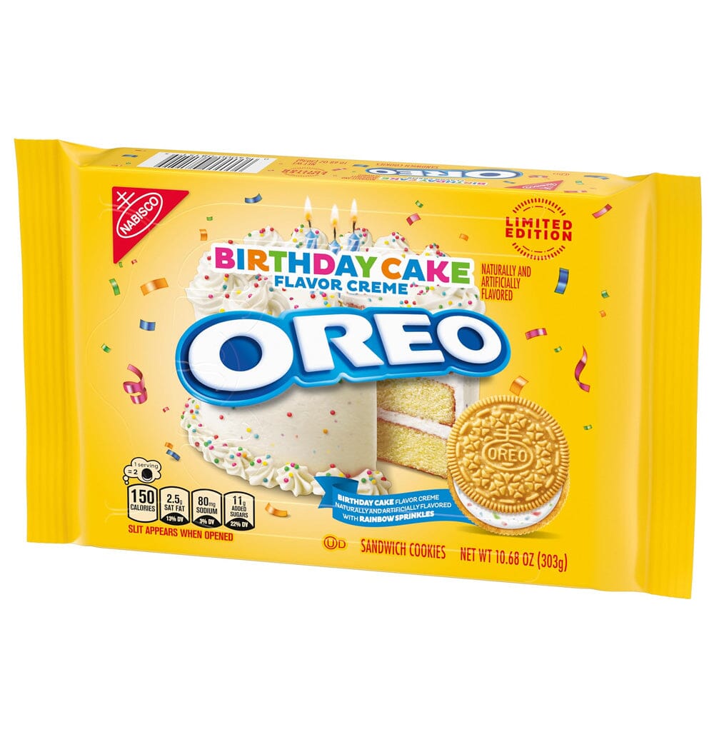 OREO Golden Birthday Cake Creme Sandwich Cookies (10.68oz) Simple OREO 