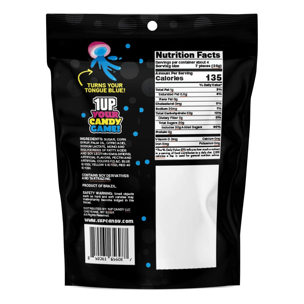 1UP: Sour Bursts Fruit Chews Blue Pack Simple 1UP 